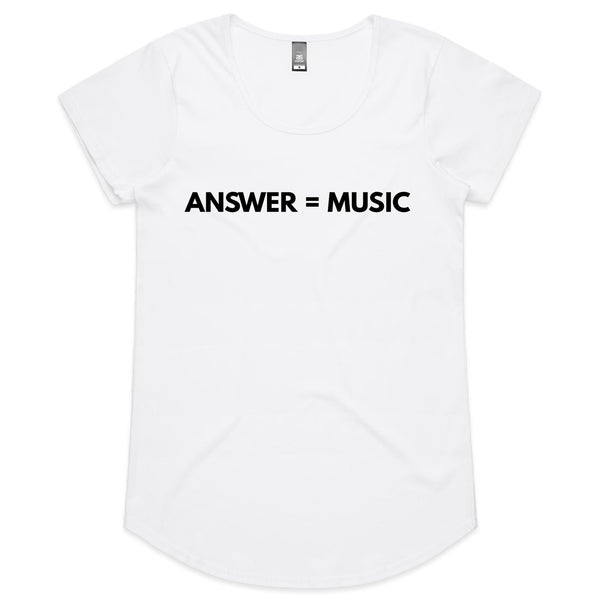 Music is the Answer - Womens Scoop Neck T-Shirt