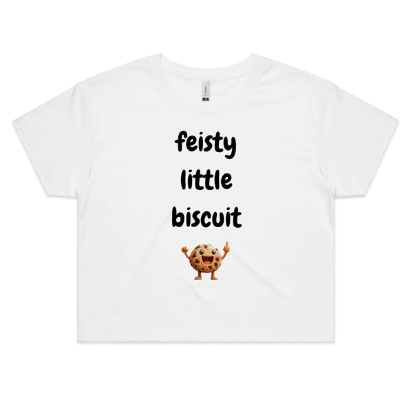 Feisty Little Biscuit - Women's Crop Tee