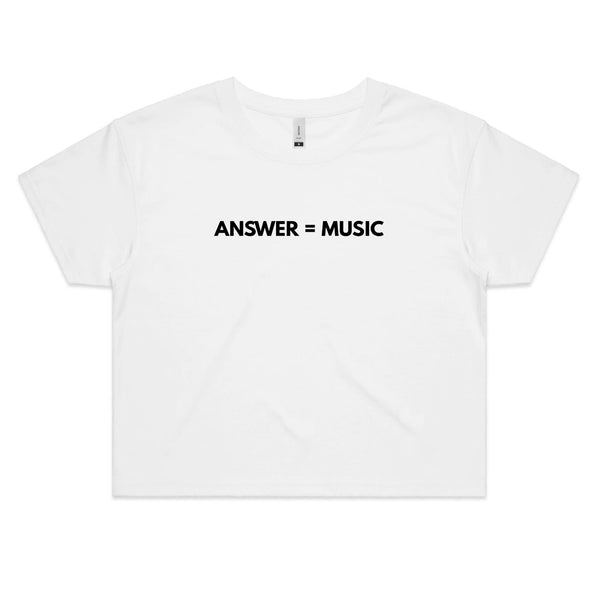 Music is the Answer - Women's Crop Tee